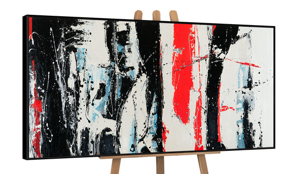 The painting "Urban Rhythm" is an abstraction with the energy of a metropolis