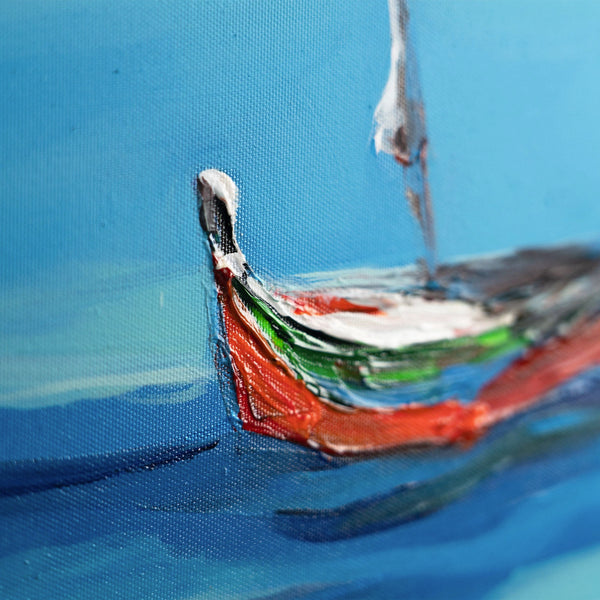 The painting "Italian Coast" is a bright landscape abstraction