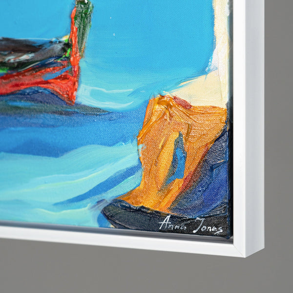 The painting "Italian Coast" is a bright landscape abstraction