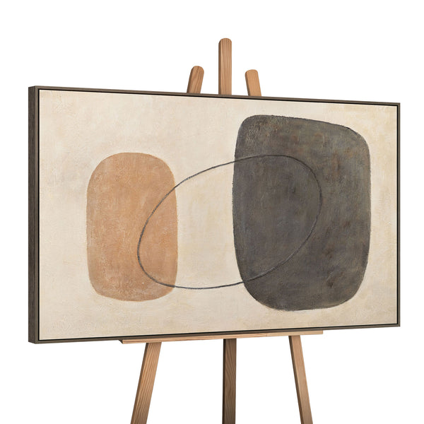 "Balance of Contrasts" — Abstract Painting in Black and Brown Tones