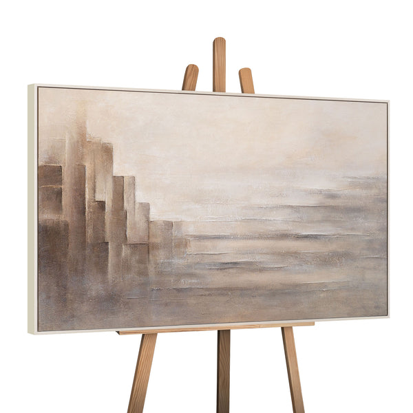 The painting “The Limits of Illusion” - contemporary abstract canvas with an architectural motif