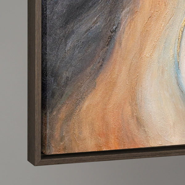 Abstract Painting "Flow of Time" — Balance of Natural Colors on Canvas