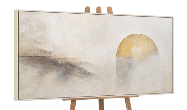 Abstract Acrylic Painting "Line of Horizon" — Natural Harmony with Texture
