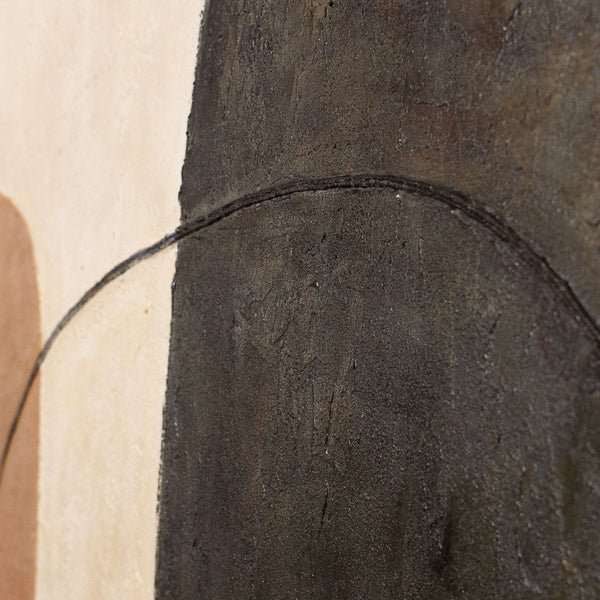 "Balance of Contrasts" — Abstract Painting in Black and Brown Tones