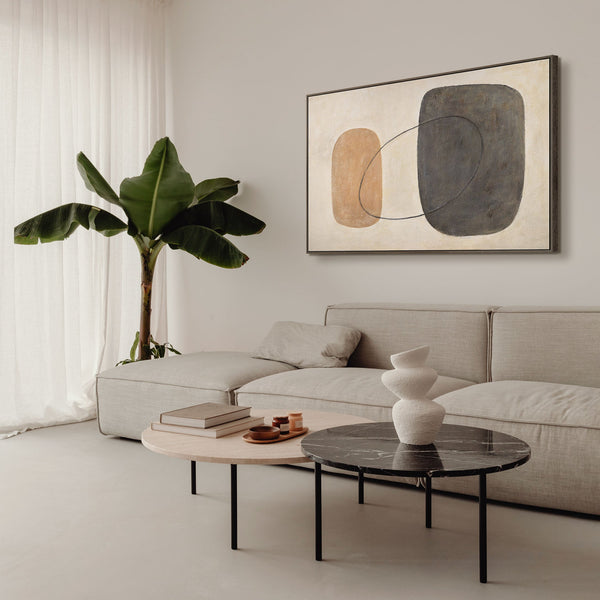 "Balance of Contrasts" — Abstract Painting in Black and Brown Tones