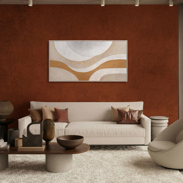 The painting “Heat Flow” – abstract plasticity of forms in contemporary minimalism