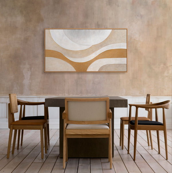 The painting “Heat Flow” – abstract plasticity of forms in contemporary minimalism