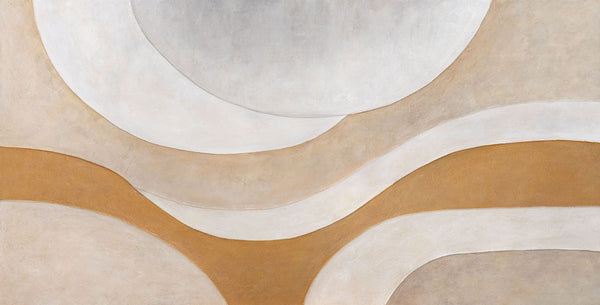 The painting “Heat Flow” – abstract plasticity of forms in contemporary minimalism