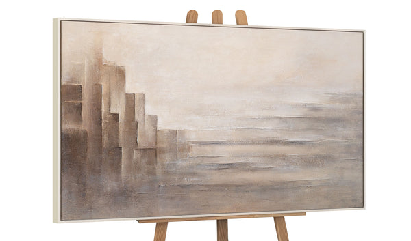 The painting “The Limits of Illusion” - contemporary abstract canvas with an architectural motif