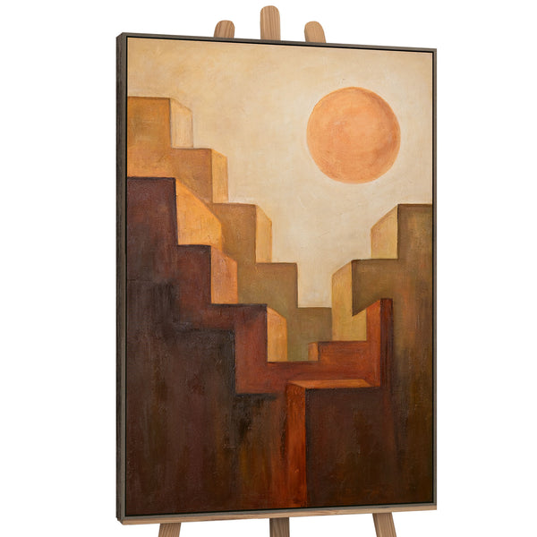 The painting “Ascent” – geometry of forms and sunlight