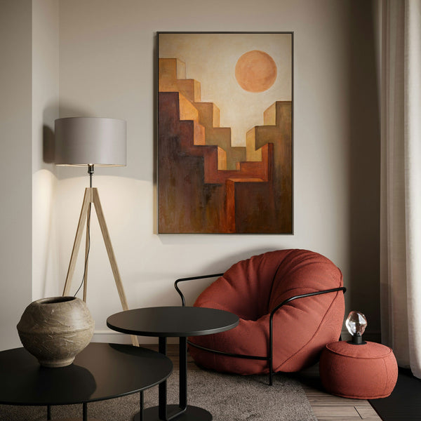 The painting “Ascent” – geometry of forms and sunlight