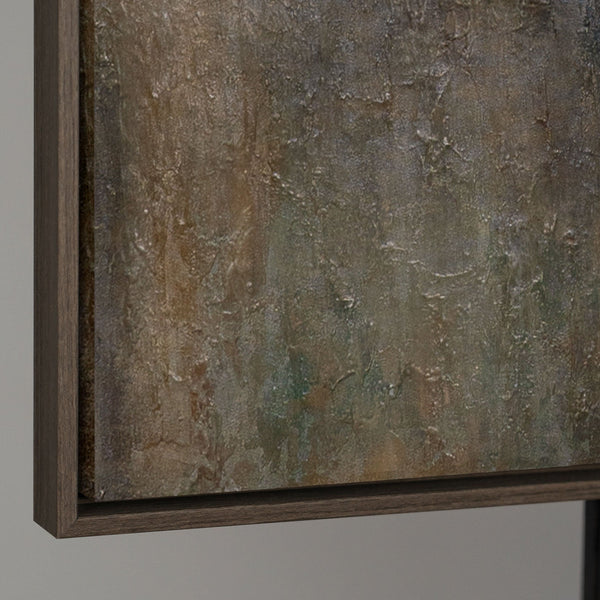 The painting “Warmth of the Universe” is a modern abstraction of cosmic harmony