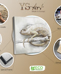 Infographic of art painting Madagascar Chameleon