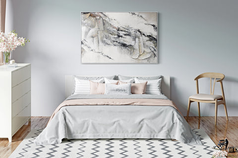 bedroom artwork above bed home decor paintings
