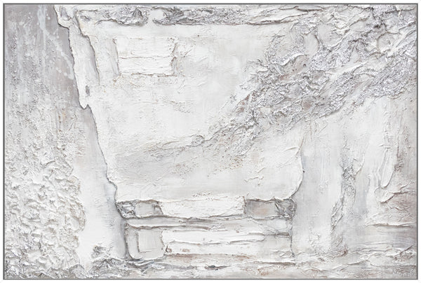 The painting "Silent Structure" is an abstraction in a calm neutral palette