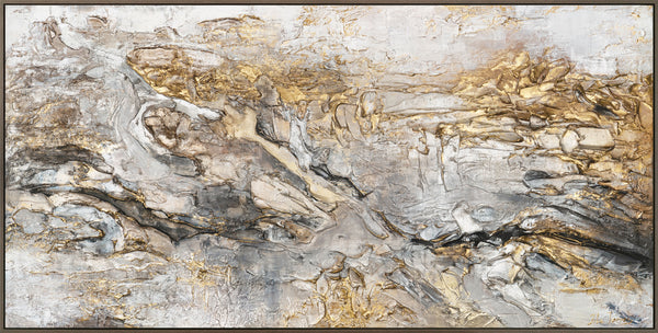 The painting "Natural Line" is an abstraction with a plastic rhythm of forms