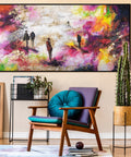 living room art decor abstract bright paintings