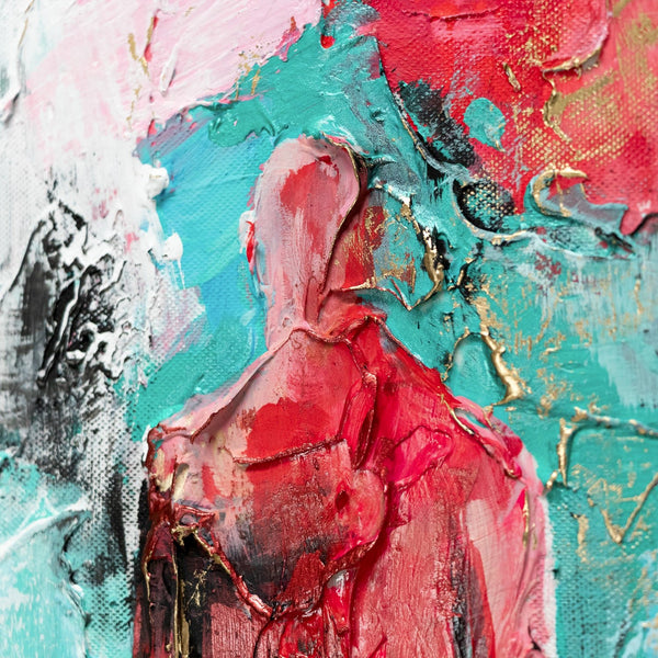 abstract face art acrylic colour