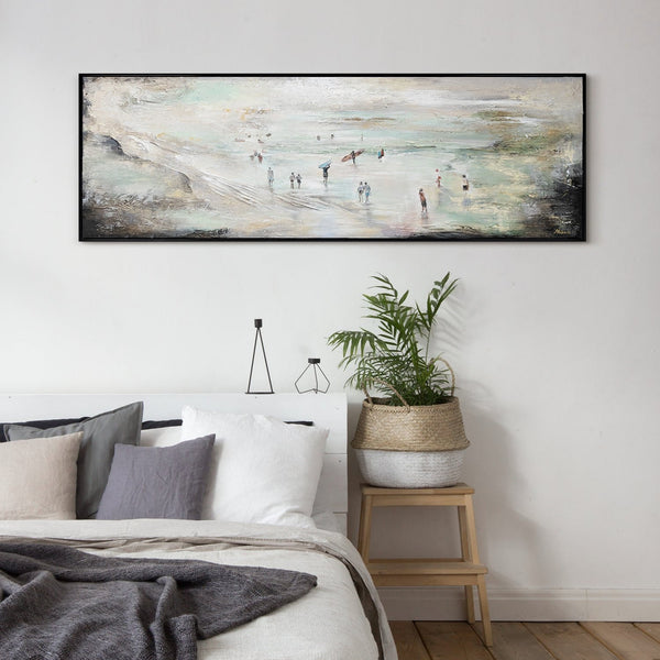 abstract acrylic on canvas summer storm painting