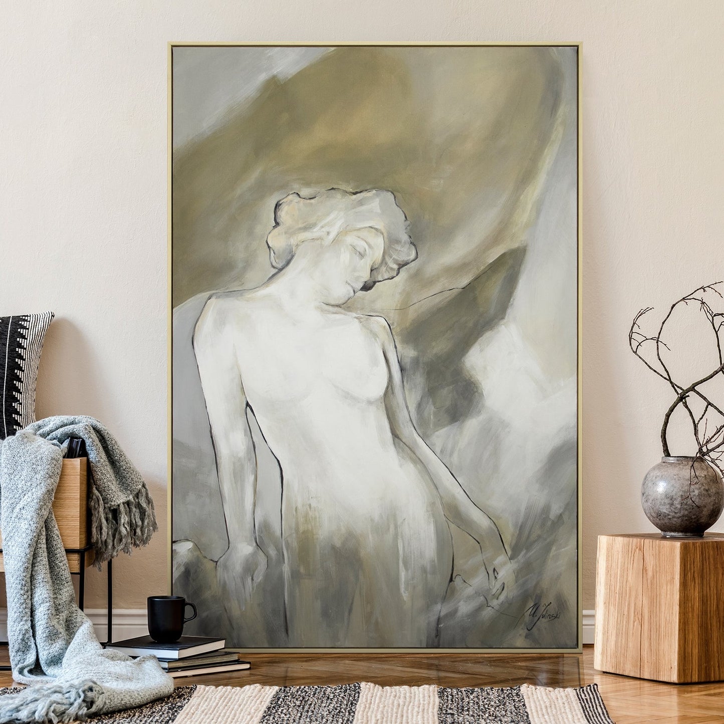 art interiors woman painting