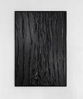 black abstract painting hand made modern acrylic paint