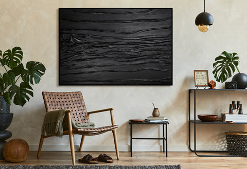 black framed wall art