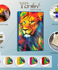 Infographic of art painting Lion's strength