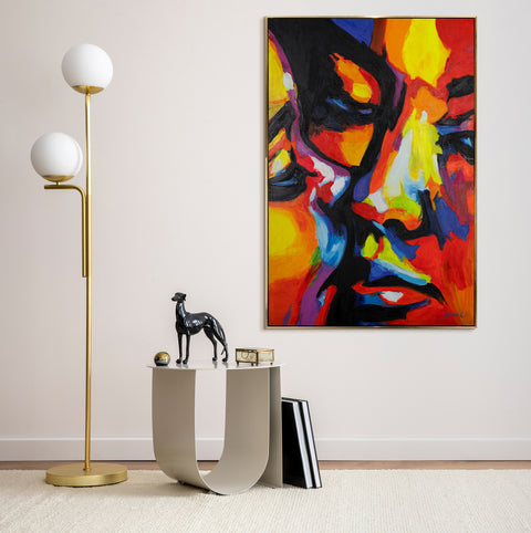 unique acrylic painting abstract mural