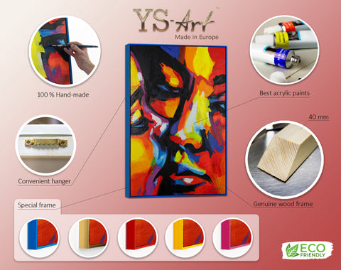 Infographic of art painting Color of love