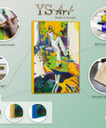 Infographic of art painting Moment of inspiration