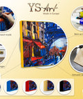 Infographic of art painting Streets of Paris