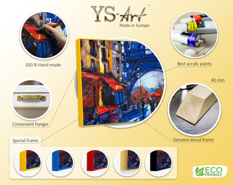 Infographic of art painting Streets of Paris