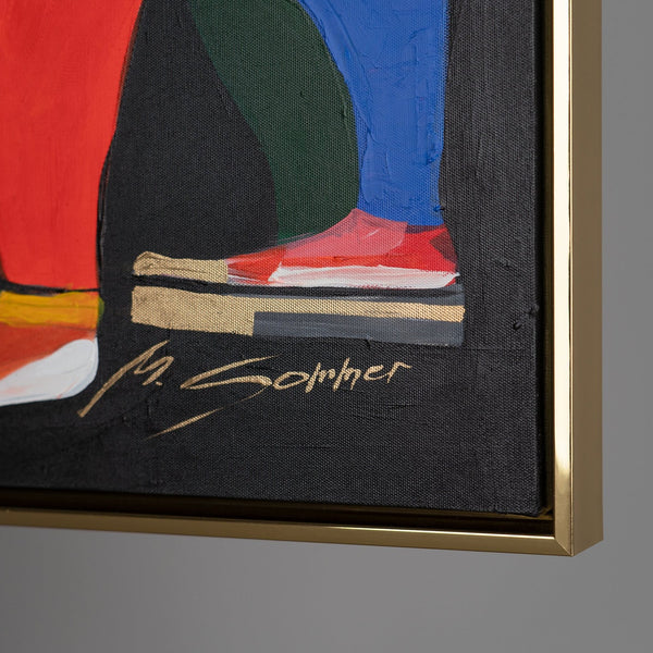 The painting "Movement of Colors" is an abstract figurative composition in the Art Nouveau style.