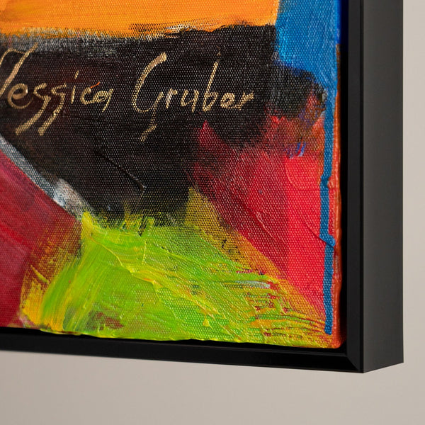 The painting "A View in Color" is an abstract portrait in the Art Nouveau style