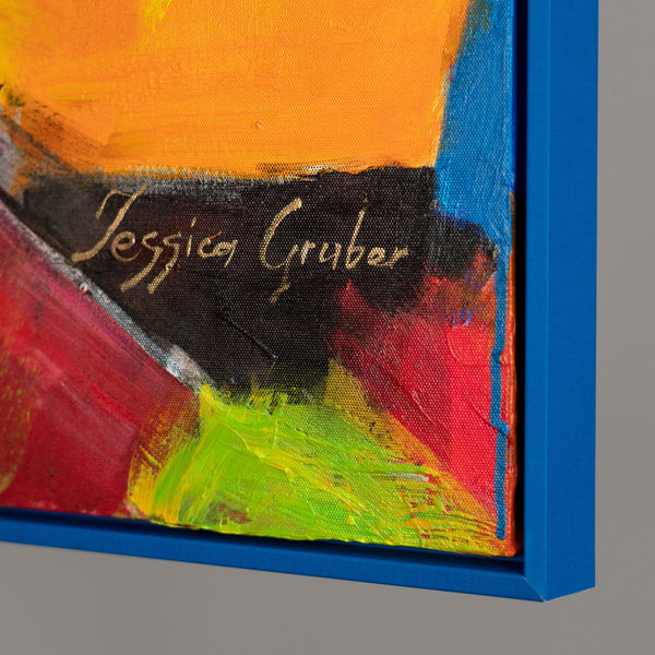 The painting "A View in Color" is an abstract portrait in the Art Nouveau style