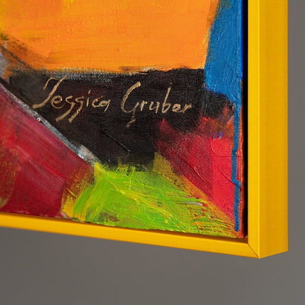 The painting "A View in Color" is an abstract portrait in the Art Nouveau style