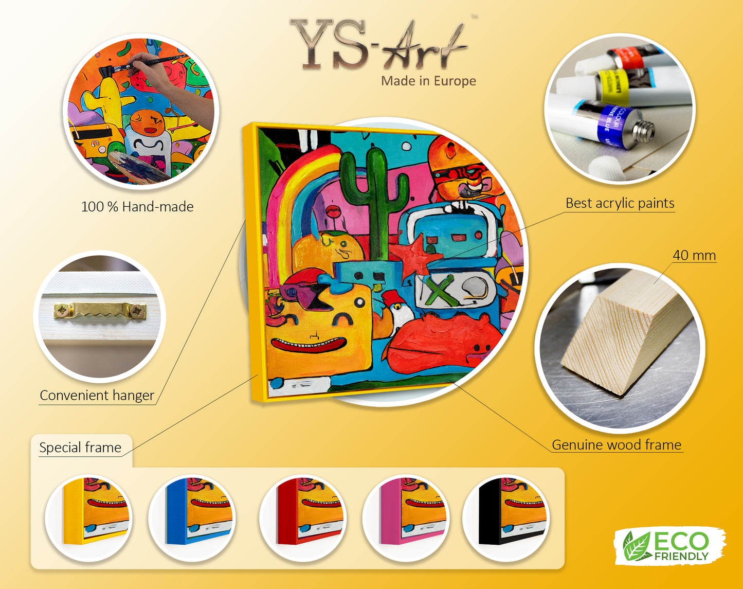 Infographic of art painting Colorful world