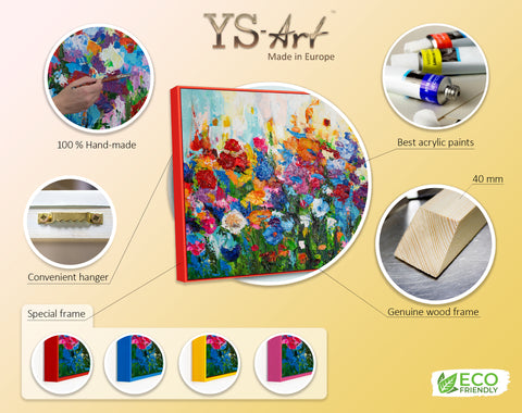 Infographic of art painting "Flower colors"