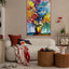 vertical flower paintings abstract canvas wall art