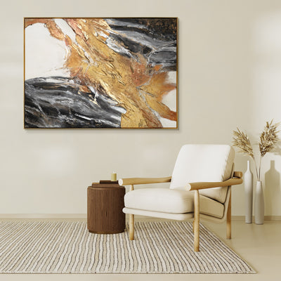 Painting with acrylic on canvas "Golden Symphony II"