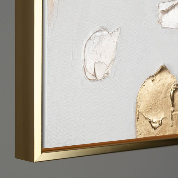 The painting "Gold of Water" is an abstraction with shimmer and depth of color
