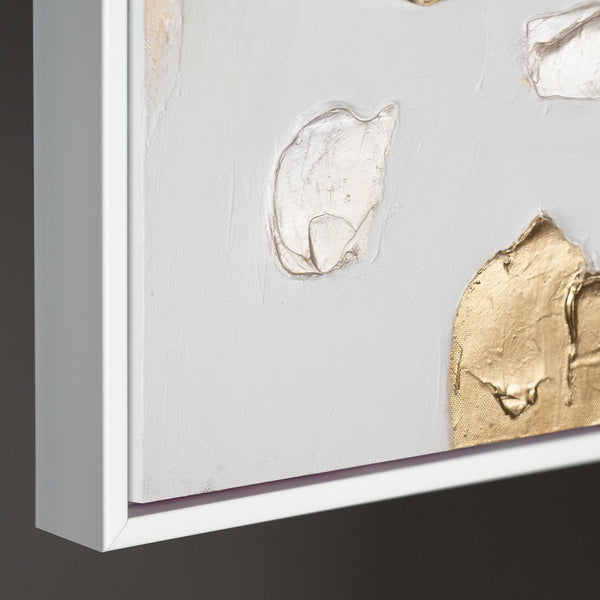 The painting "Gold of Water" is an abstraction with shimmer and depth of color
