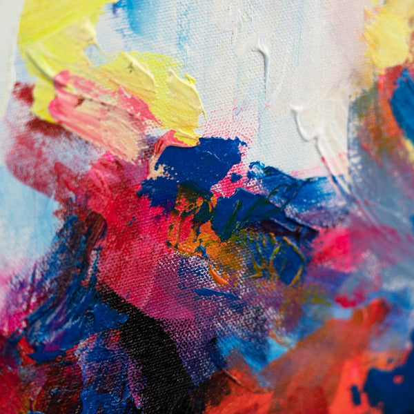 The painting "Fiery Gaze" is an emotional portrait of a cat in an expressive palette