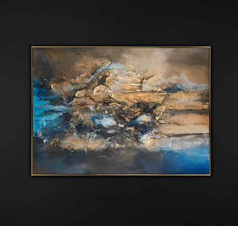 Abstract textured painting on canvas "Elegant combination II"