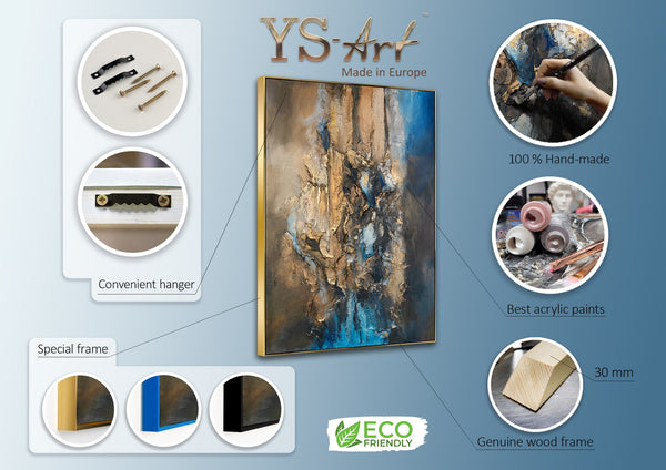 The painting "Mineral Depth" is an abstraction in a natural palette with an emphasis on texture