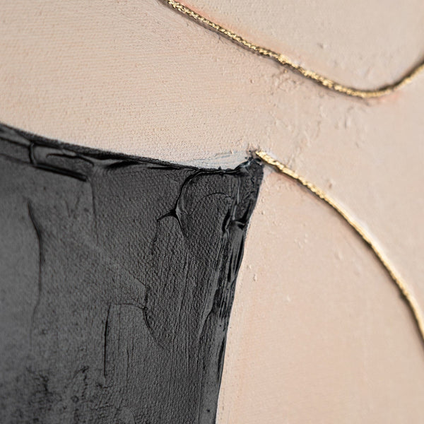 The painting "Dance of Lines" is a minimalist abstraction with figurative overtones