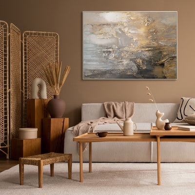 Artwork for living room in frame "Goldene Horizonte"