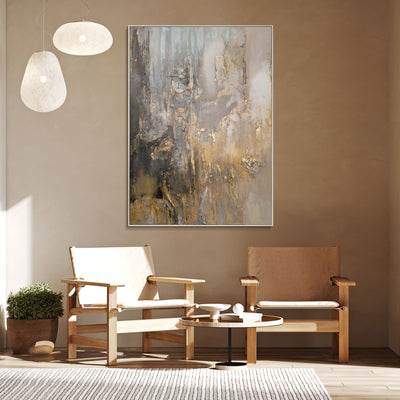 Wall paintings for living room in frame "Goldene Horizonte"