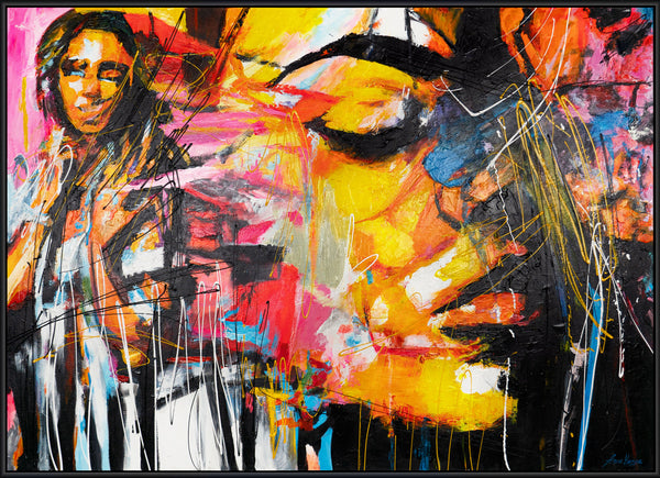 The painting "Rhythm of Memories" is an expressive duet of emotions and color
