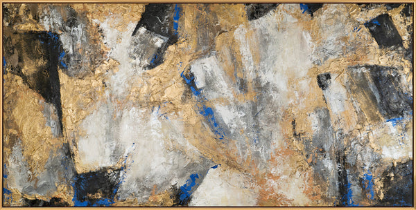 The painting "Dynamics of Depth" is a horizontal abstraction with the effect of textural movement.
